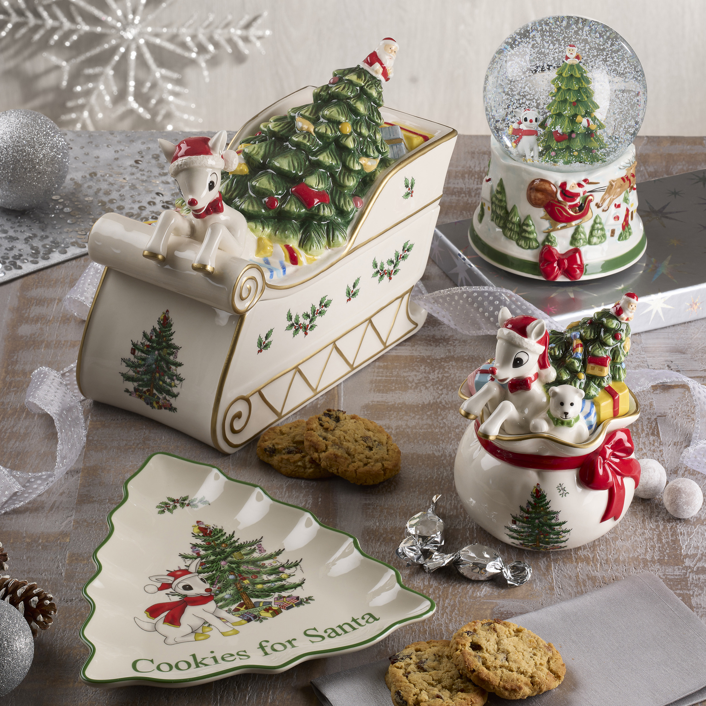 Wrendale Designs Christmas Cookies for Santa Plate by Royal Worcester